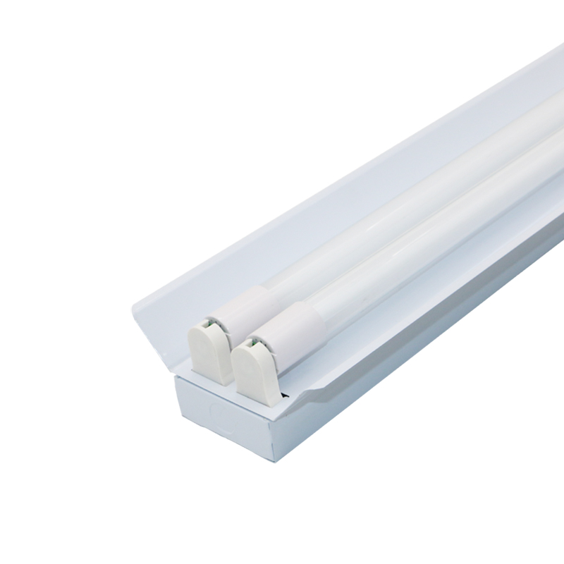 t8LED日光燈支架 單雙支帶罩高亮吸頂，打造高效應(yīng)急照明解決方案